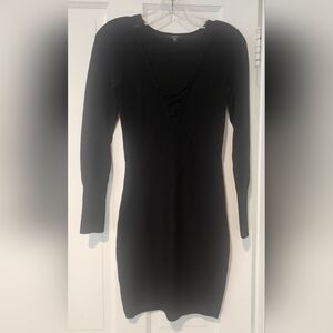 Guess Black Long Sleeve Dress